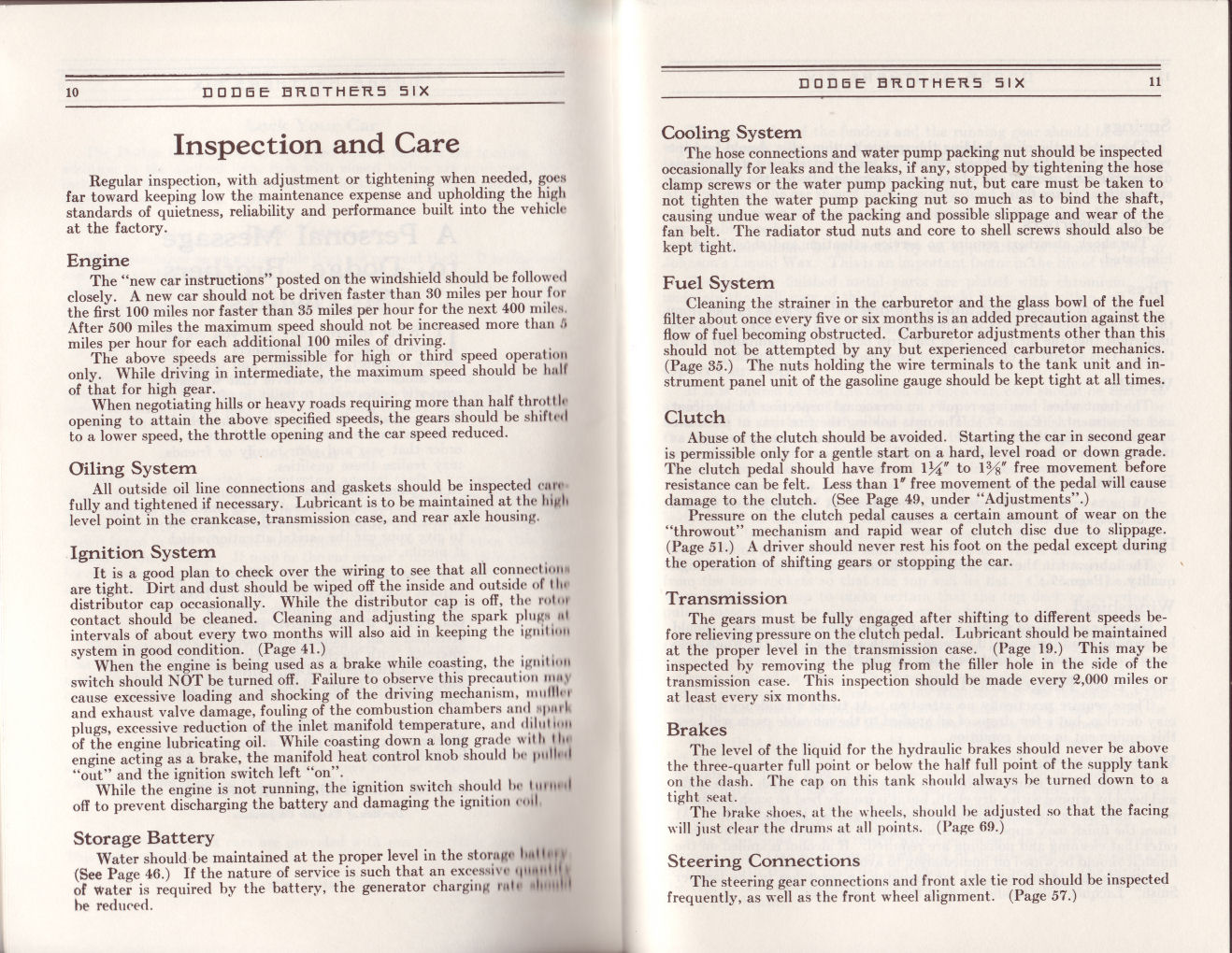 1930 Dodge Six Instruction Book Page 42